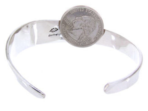 Silver Multicolor Native American Village Design Cuff Bracelet YS67344